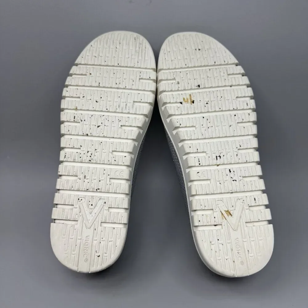 Vionic Uptown Skimmer Women's Knit Slip-on Comfort Shoe Light Gray Size 10